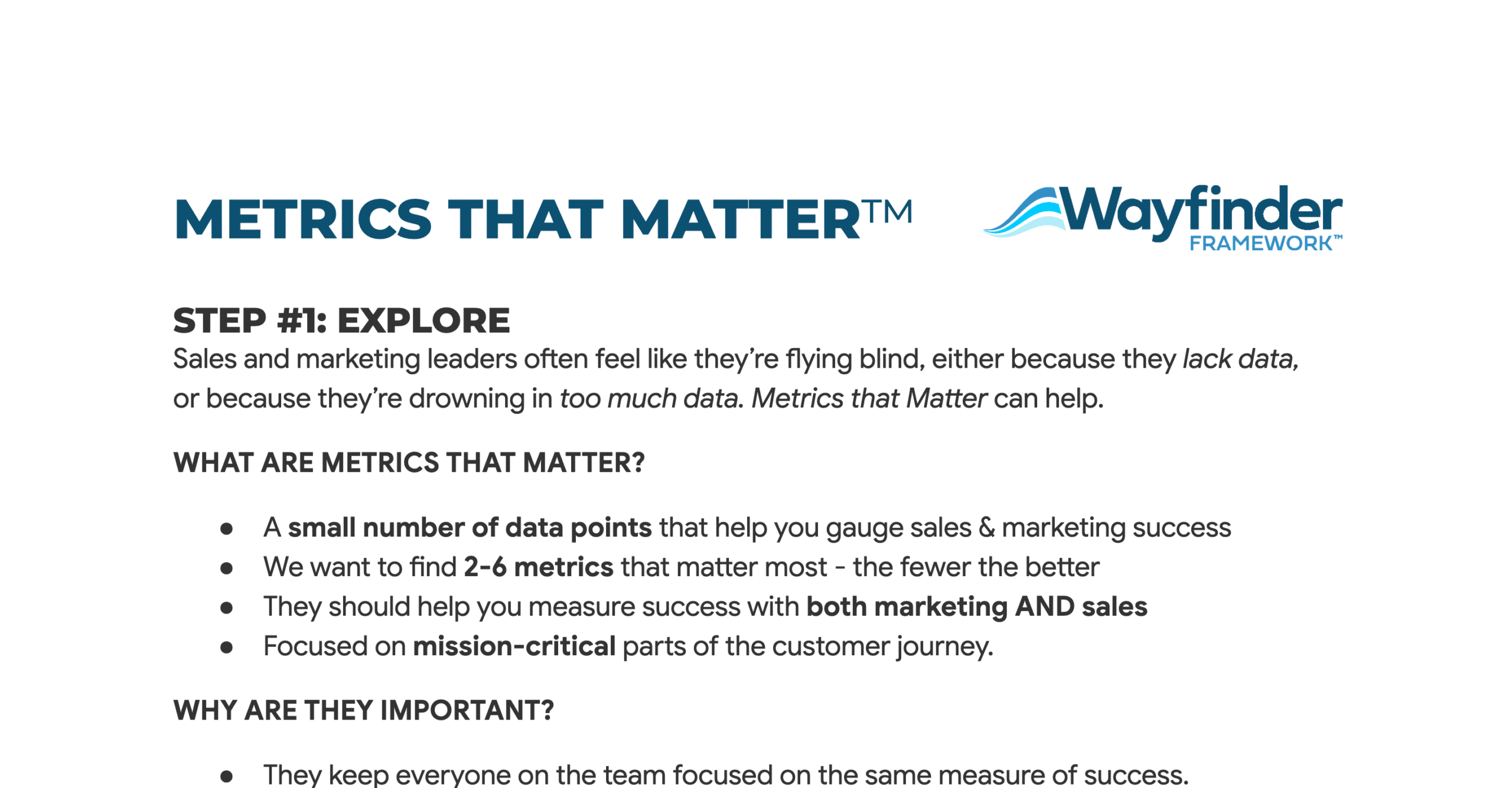 Metrics That Matter
